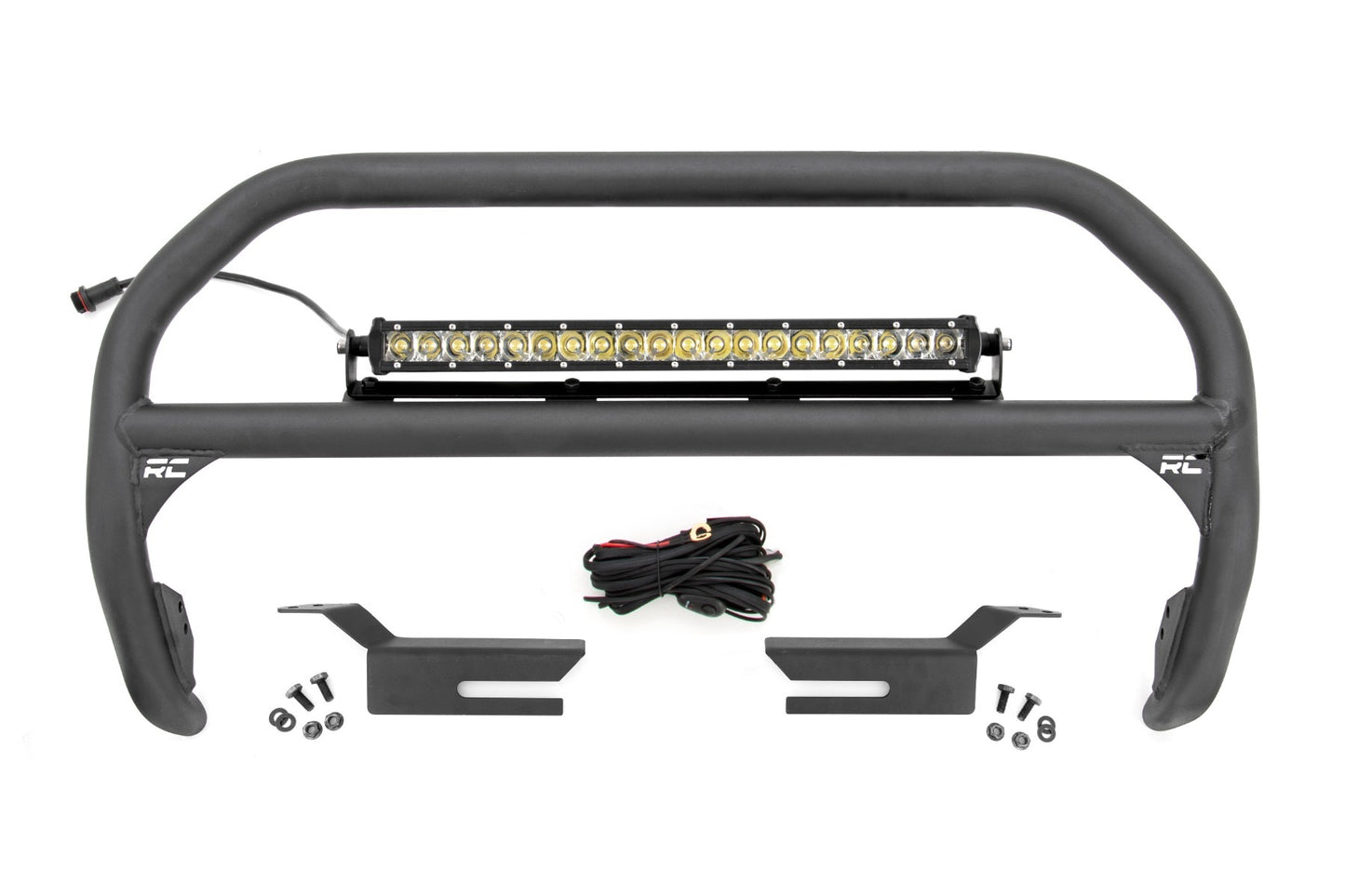Fits Ford Bronco 4WD (2021-2024) Nudge Bar; 20 Inch Chrome Single Row LED; 51048