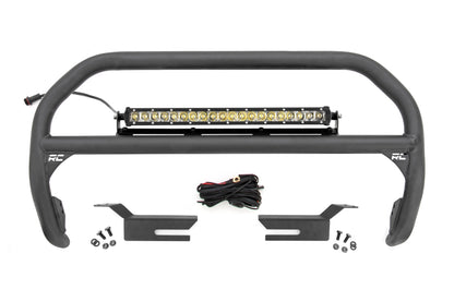 Fits Ford Bronco 4WD (2021-2024) Nudge Bar; 20 Inch Chrome Single Row LED; 51048