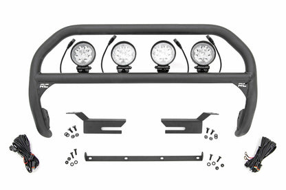 Fits Ford Bronco 4WD (2021-2024) Nudge Bar; 4 Inch Round Led (x4); 51049