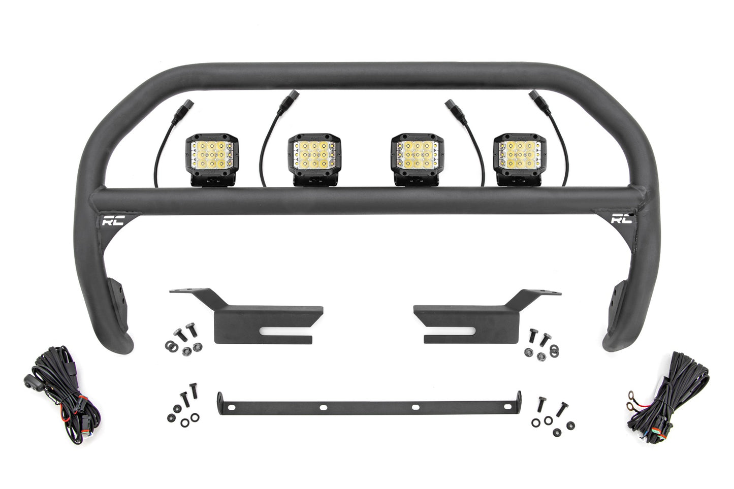 Fits Ford Bronco 4WD (2021-2024) Nudge Bar; 3 Inch Wide Angle Led (x4); 51050