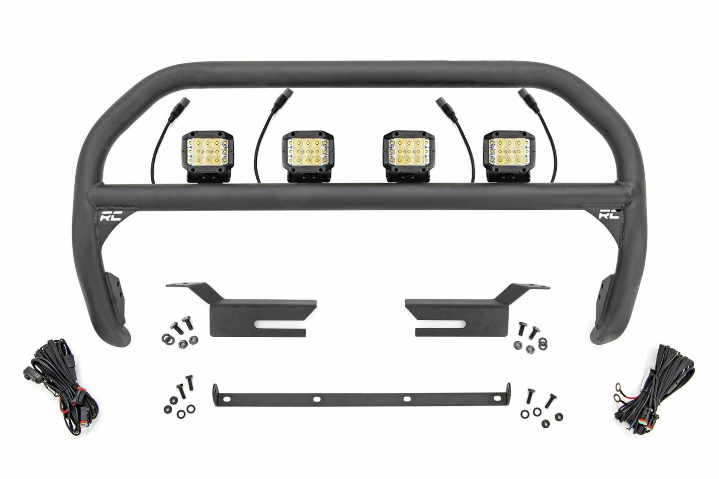 Fits Ford Bronco 4WD (2021-2024) Nudge Bar; 3 Inch Wide Angle Led (x4); 51050