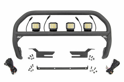 Fits Ford Bronco 4WD (2021-2024) Nudge Bar; 3 Inch Wide Angle Led (x4); 51050