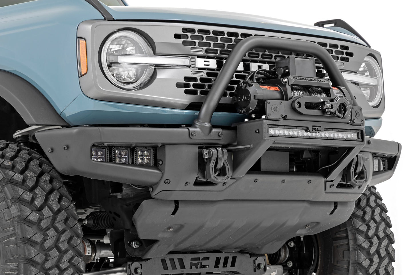Fits Ford Bronco(21-24) High Winch Mount 20" Black Single Row LED 51067