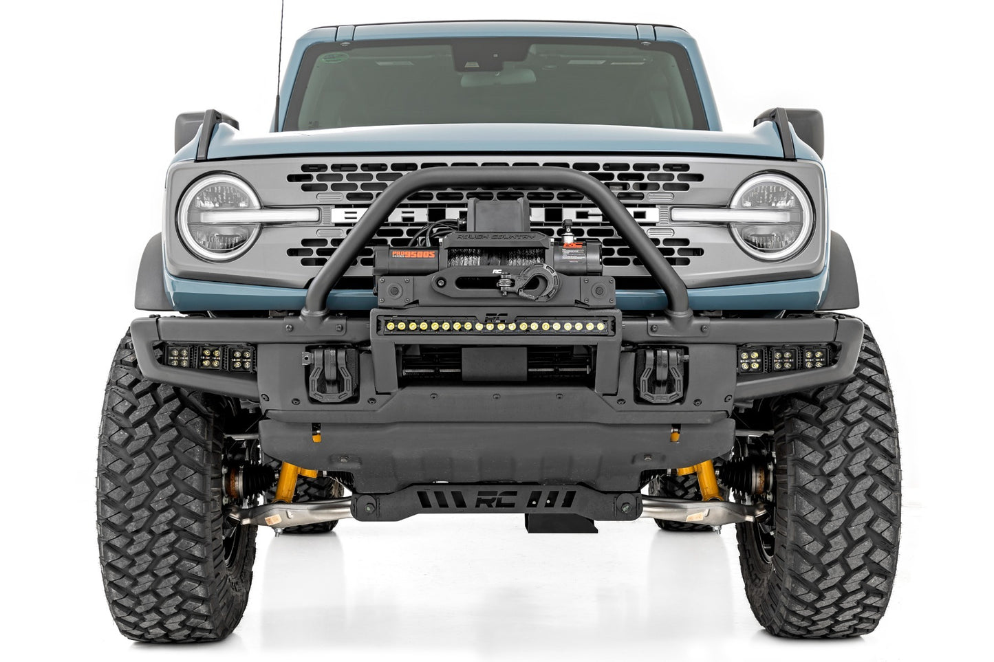 Fits Ford Bronco(21-24) High Winch Mount 20" Black Single Row LED 51067