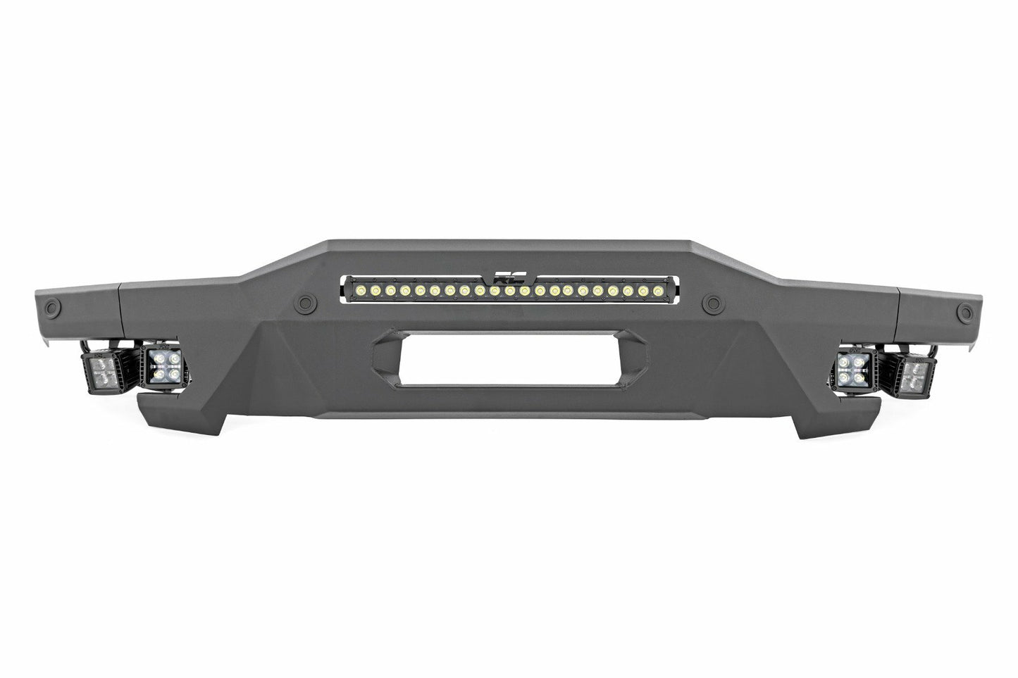 Fits Ford Bronco 4WD (21-24) Front Bumper; Modular; Stubby Wings; DRL; 51079