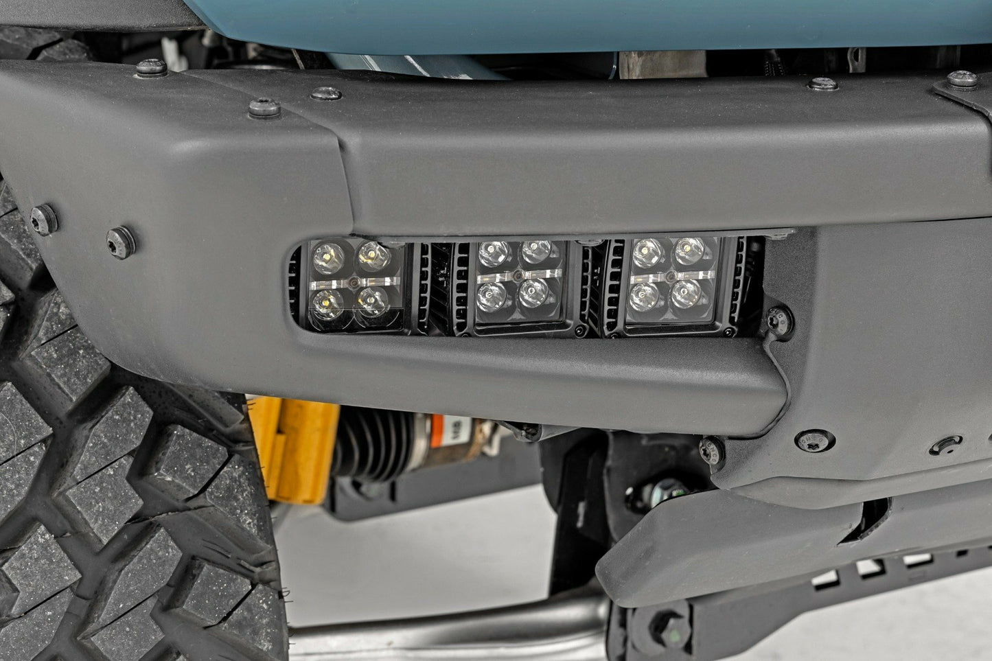 Fits Ford Bronco(21-24) LED Light Fog Mount Triple 2" Black Pair Amber DRL 51088