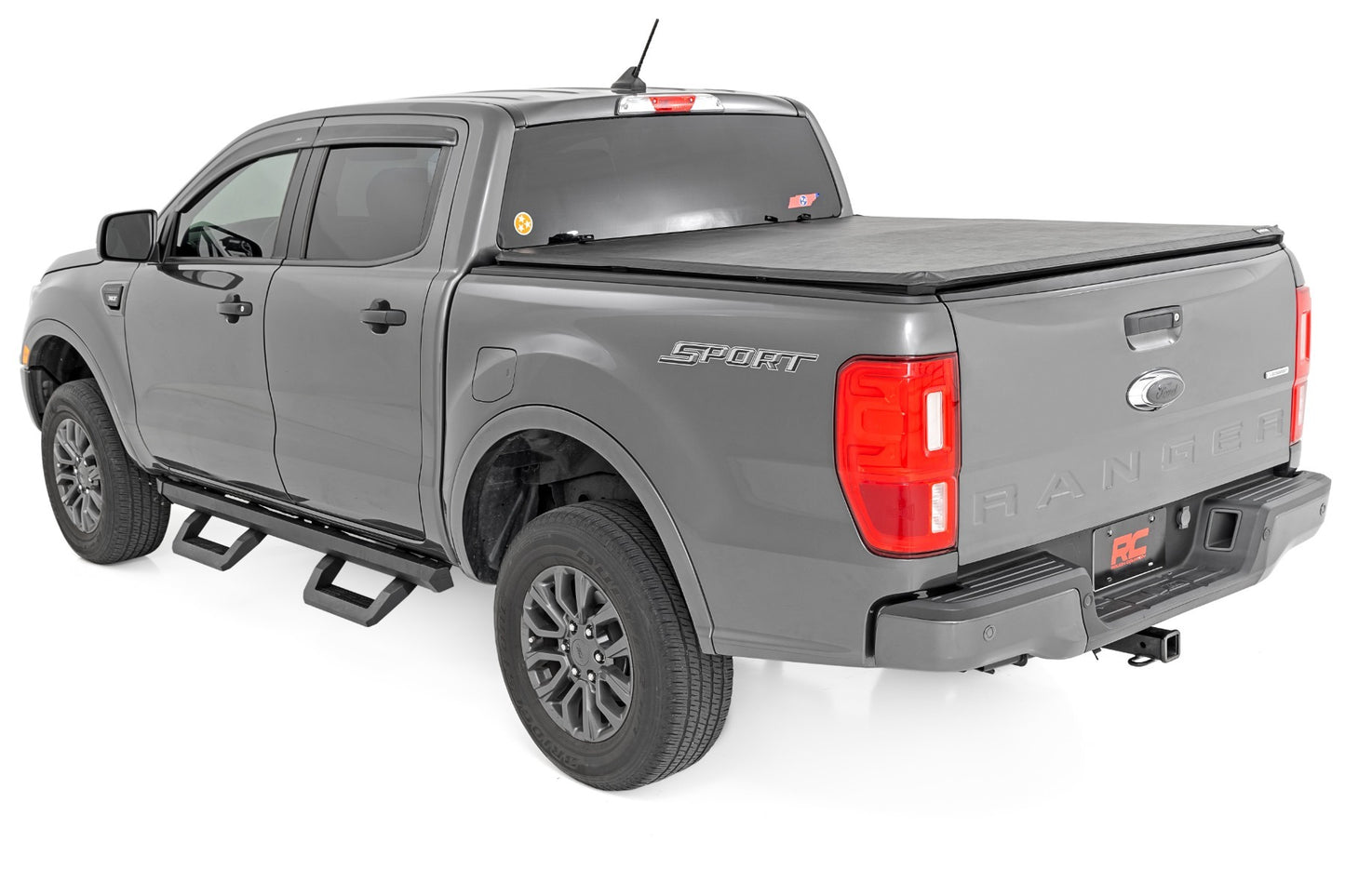 Fits Ford Ranger 2WD/4WD (2019-2024) SRX2 Adjustable Aluminum Steps; 51089