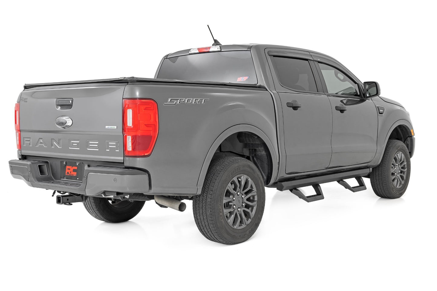 Fits Ford Ranger 2WD/4WD (2019-2024) SRX2 Adjustable Aluminum Steps; 51089