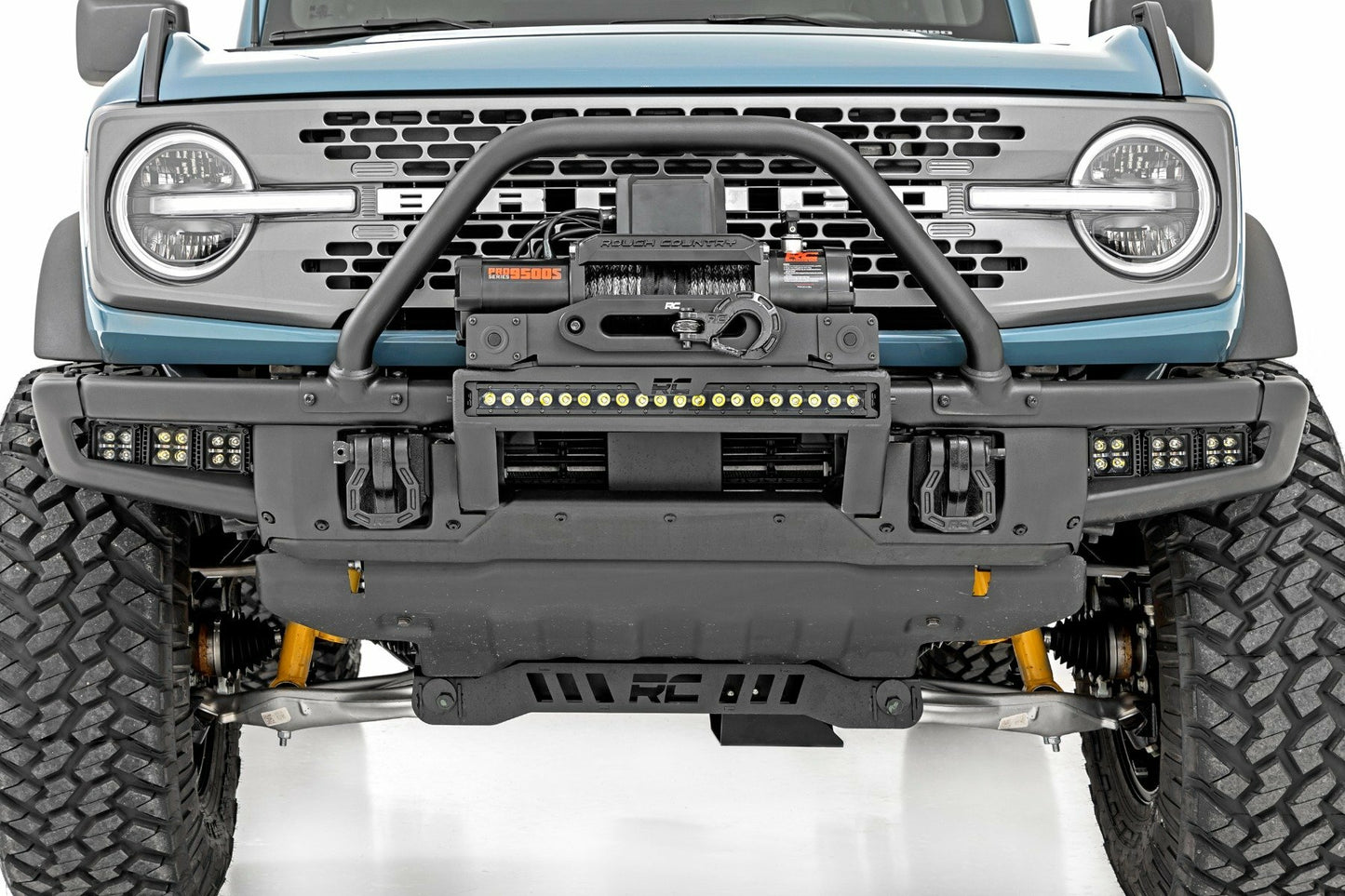Fits Ford Bronco(21-24) High Winch Mount All Models 12000S 20" Black LED 51098