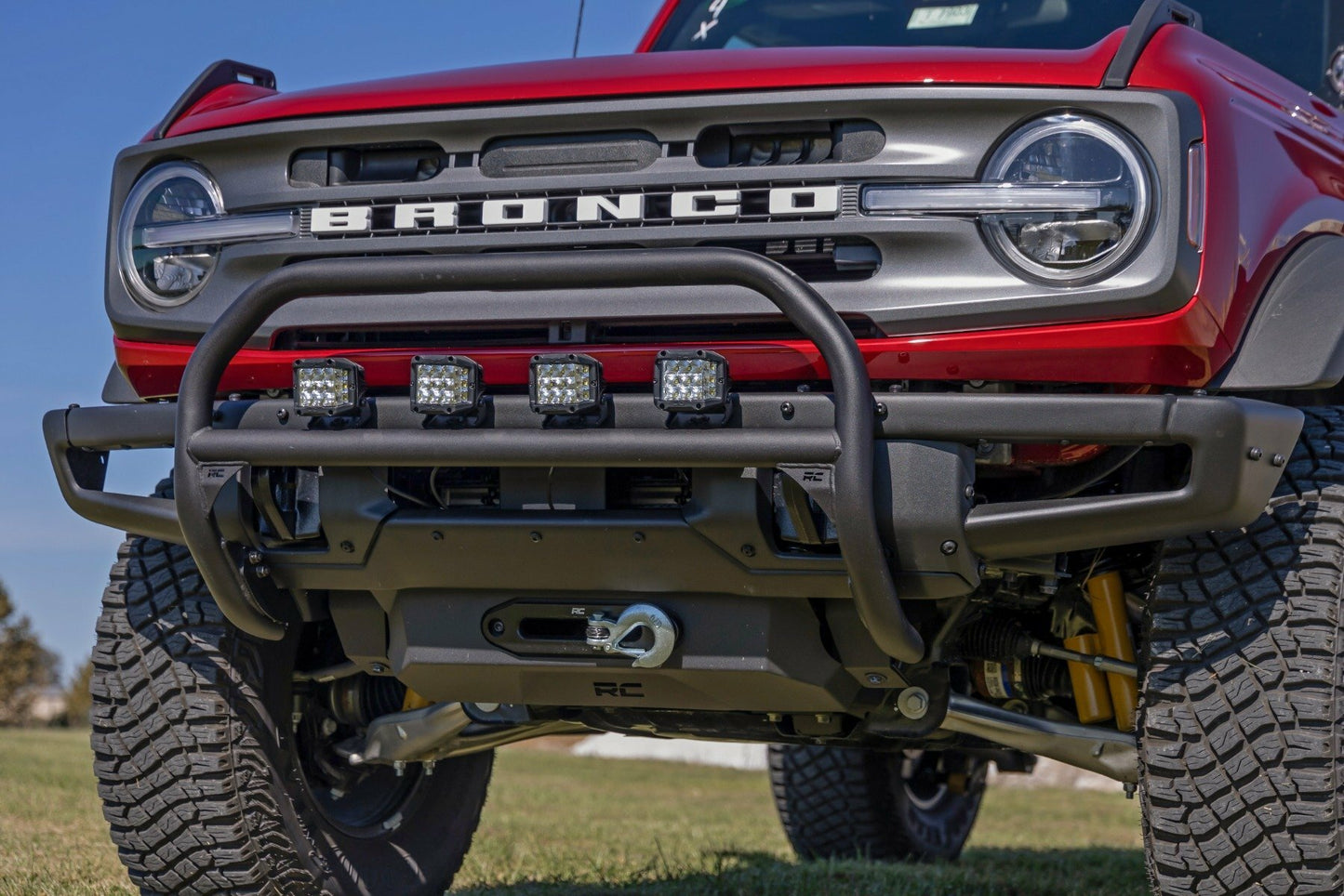 Fits Ford Bronco 4WD (21-24) Nudge Bar 4" Round Led (x4) OE Modular Steel 51104