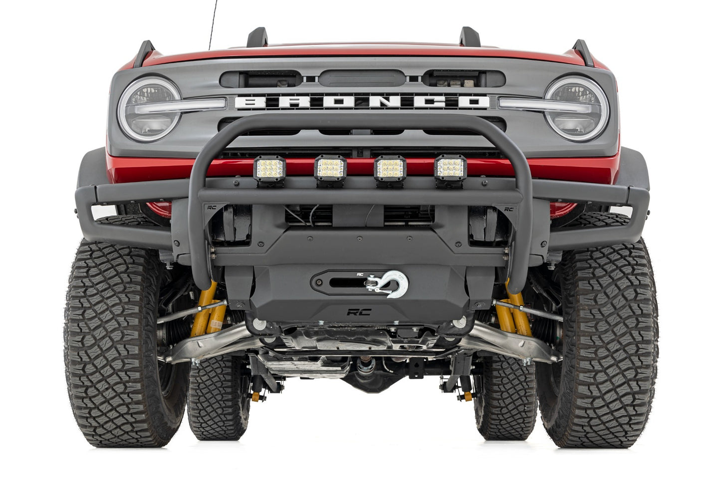 Fits Ford Bronco (21-24) Nudge Bar 3" Wide Angle Led (x4) Oe Modular Steel 51105