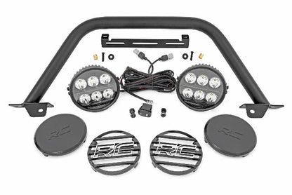 Fits Ford Bronco 4WD (21-24) Safari Bar; 6.5" Round LED; OE Modular Steel; 51113