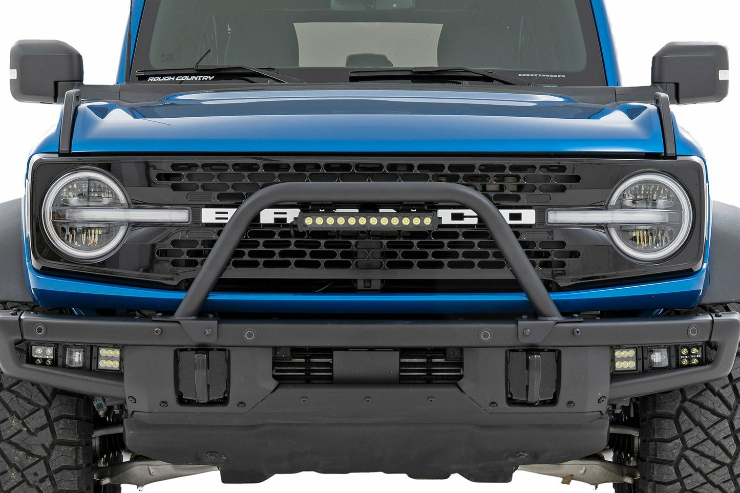 Fits Ford Bronco(21-24) Safari Bar 12" LED Light Bar Black Single Steel 51116
