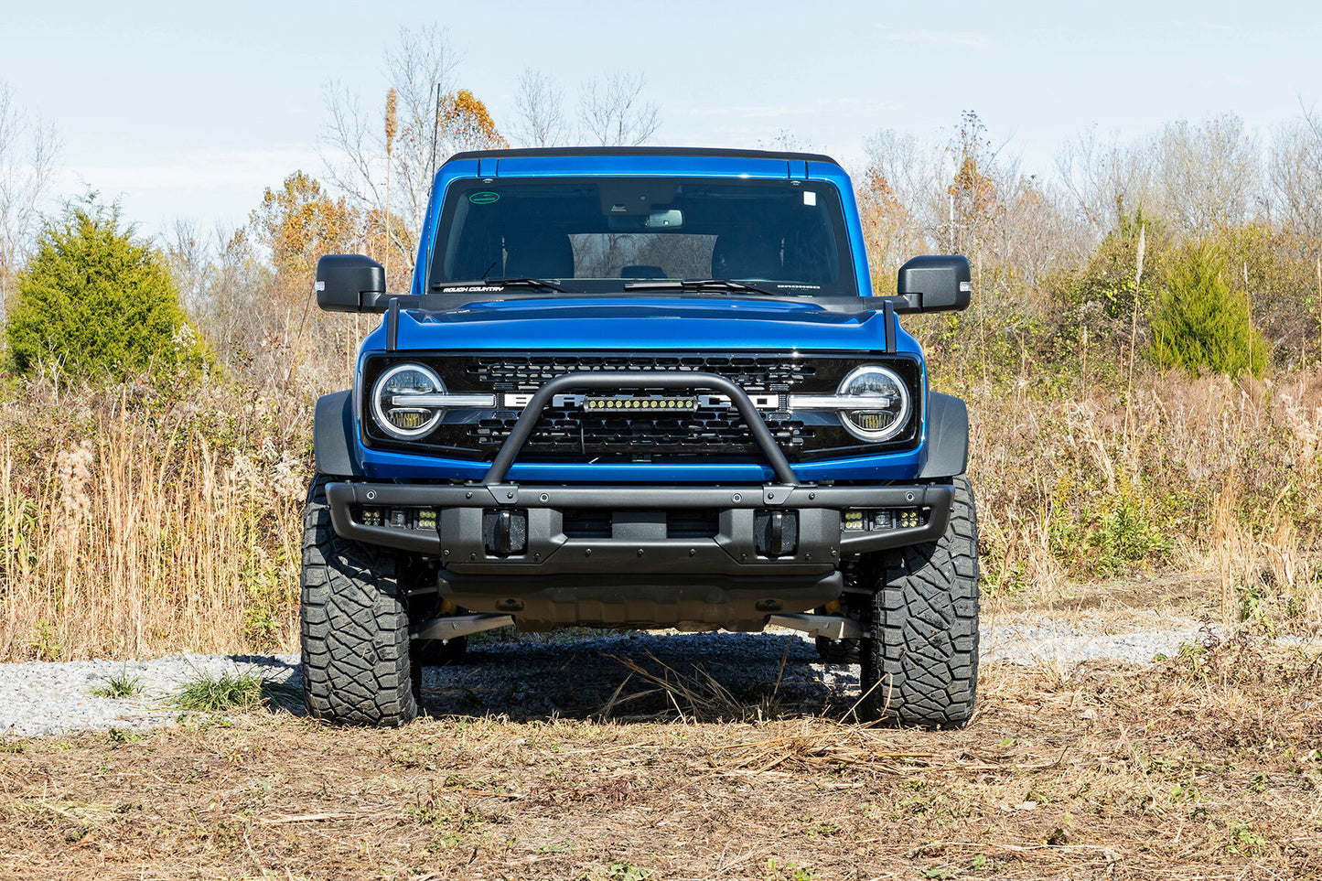 Fits Ford Bronco(21-24) Safari Bar 12" LED Light Bar Black Single Steel 51116