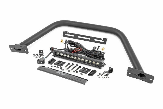 Fits Ford Bronco(21-24) Safari Bar 12" LED Light Bar Black DRL Steel 51117
