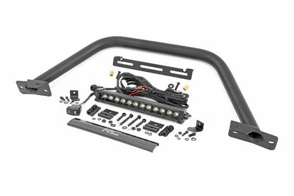 Fits Ford Bronco(21-24) Safari Bar 12" LED Light Bar Black DRL Steel 51117