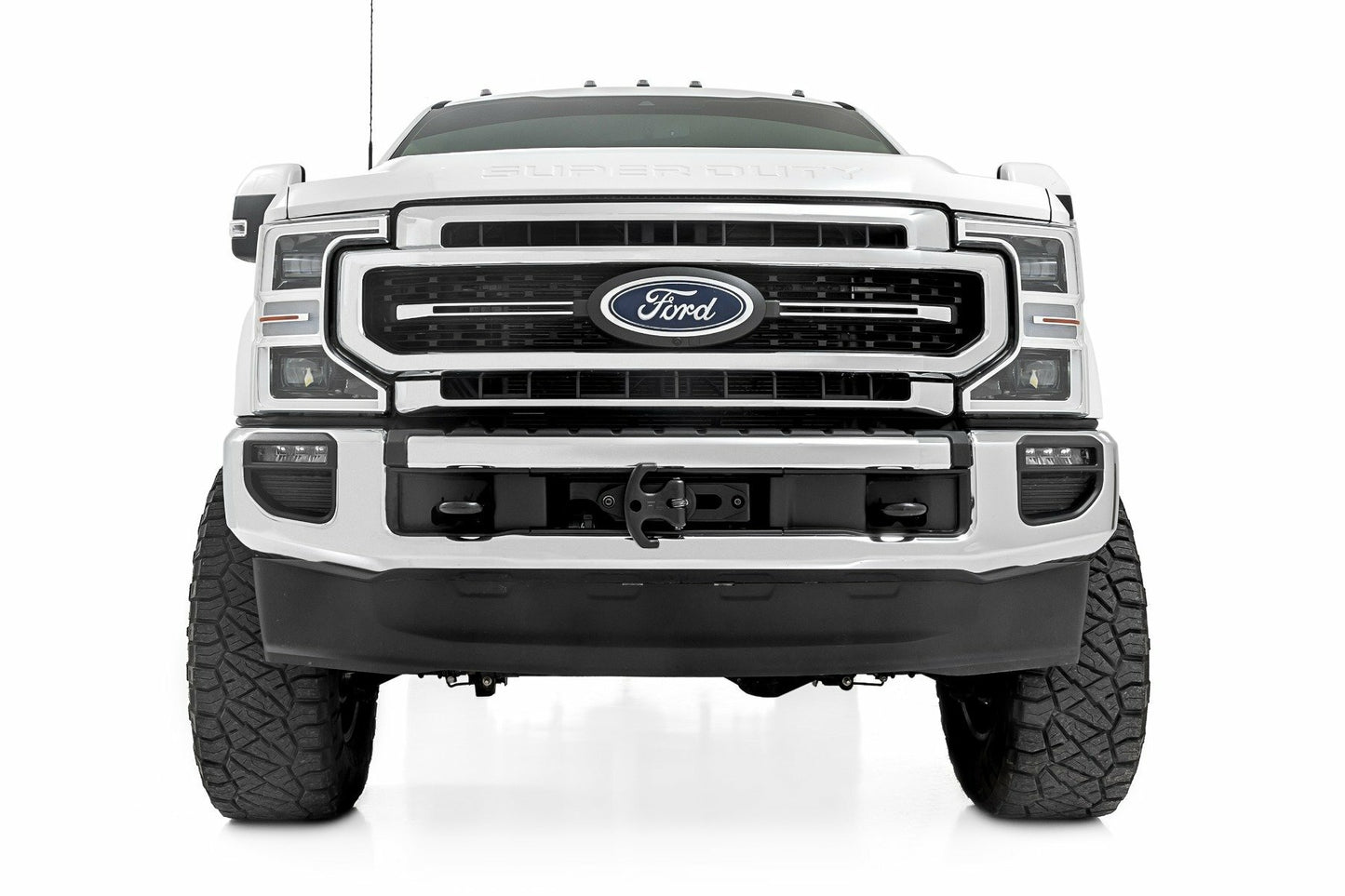 Fits Ford F-250/F-350 Super Duty 2WD/4WD (2020-2022) Hidden Winch Mount; 51119