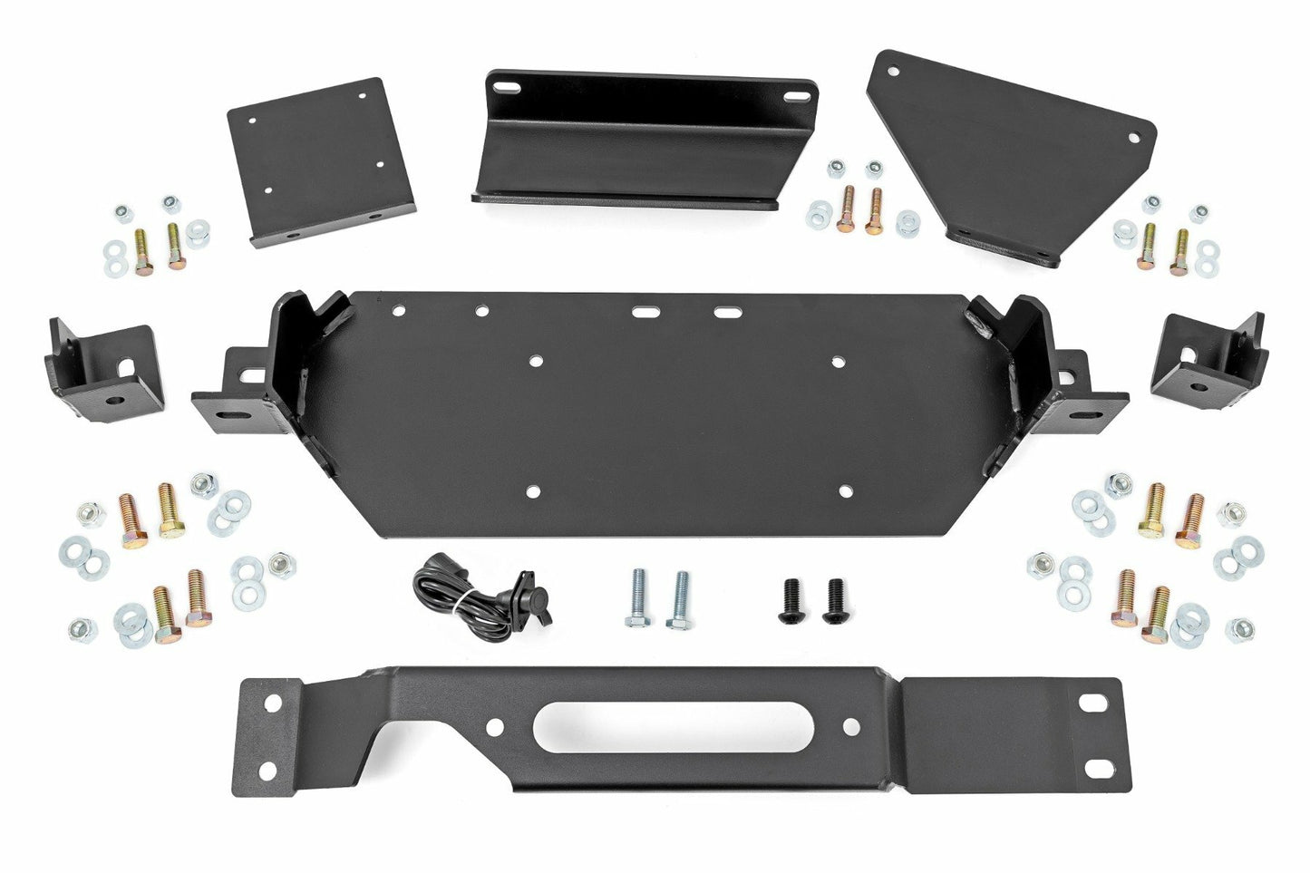 Fits Ford F-250/F-350 Super Duty 2WD/4WD (2020-2022) Hidden Winch Mount; 51119