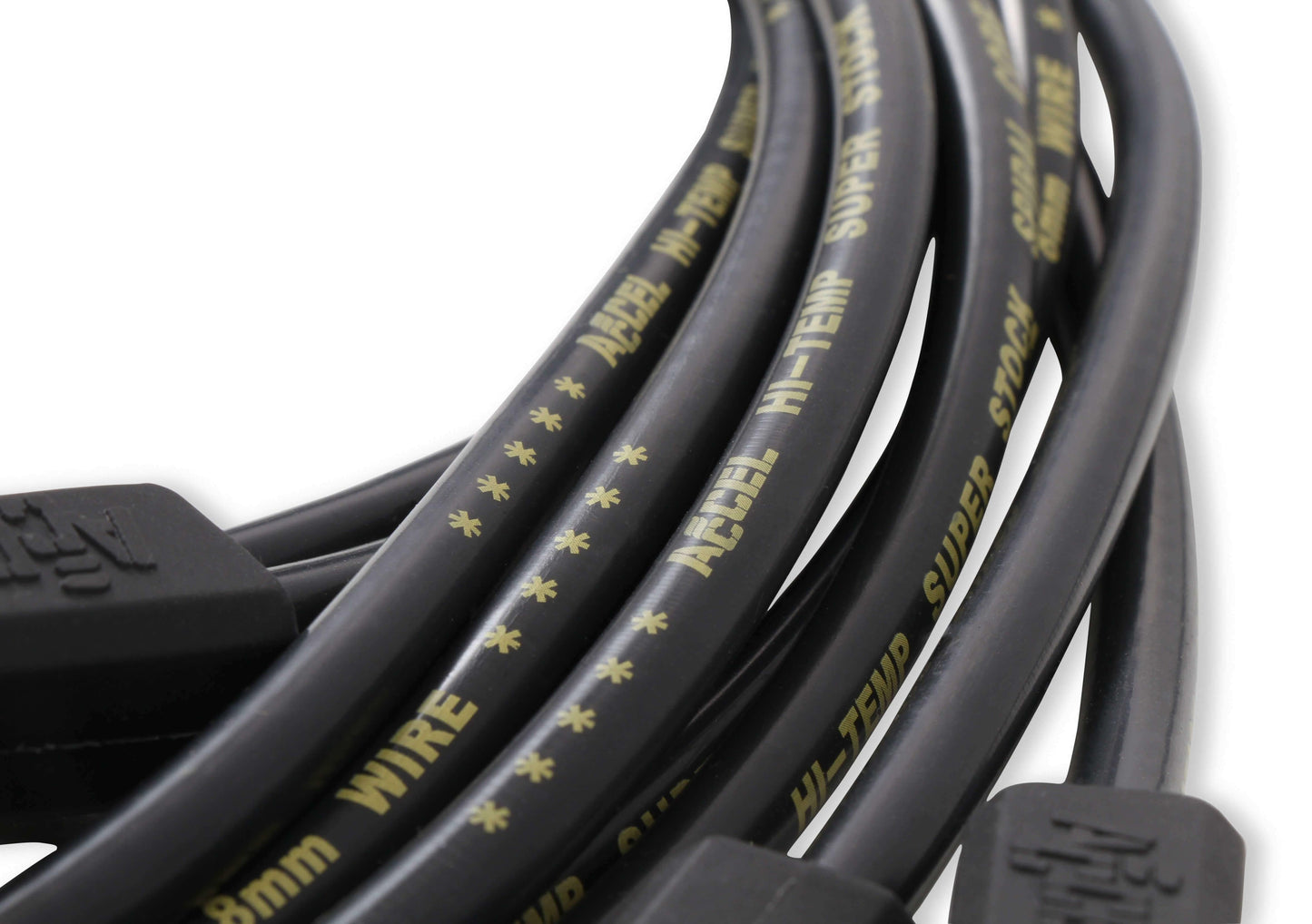 Spark Plug Wire Set- 8mm - Super Stock -  Custom - Black Wire - 5114K