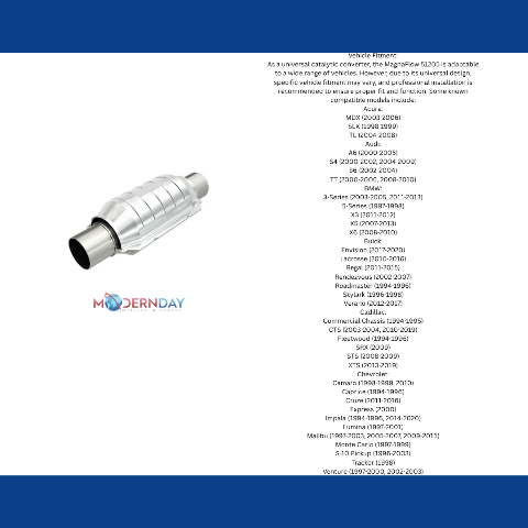 99-02 Mercury Villager High-Flow Catalytic Converter Round 2.25 51205 Magnaflow