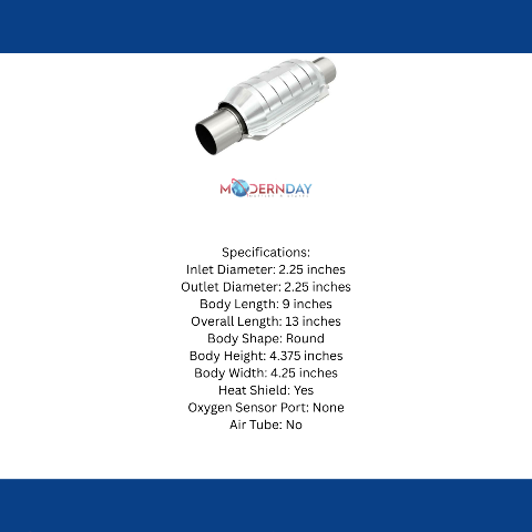 99-02 Mercury Villager High-Flow Catalytic Converter Round 2.25 51205 Magnaflow