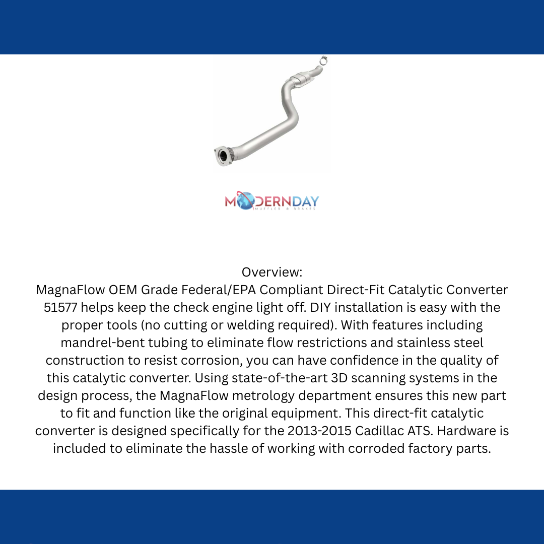 2013-16 Cadillac ATS Direct-Fit Catalytic Converter Rear 51577 MagnaFlow