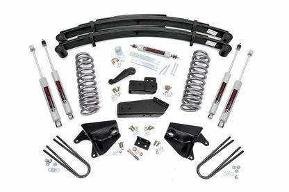 Fits Ford F-150 4WD (1980-1996) 4 Inch Lift Kit; Rear Springs; 52030