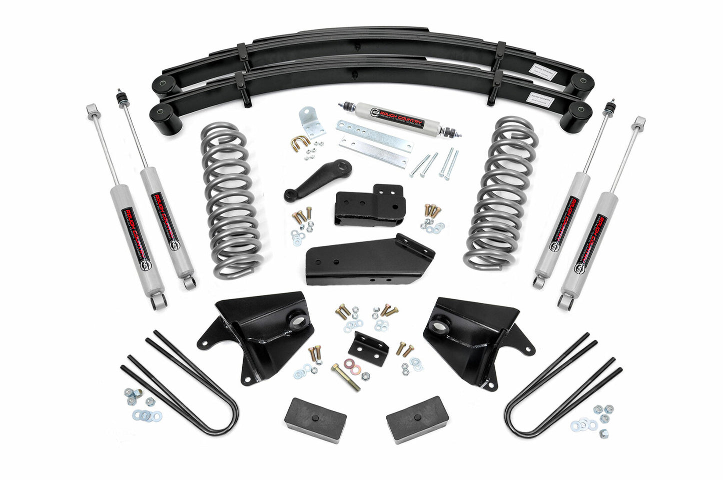 Fits Ford Bronco/F-150 4WD (1980-1996) 6 Inch Lift Kit; RR Springs; 525.2