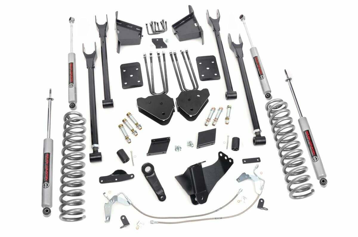 Fits Ford F-250 SD 4WD (2011-2014) 6" Lift Kit; 4-Link; No OVLD; 532.2