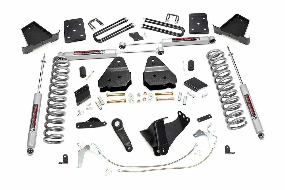Fits Ford F-250 Super Duty 4WD (2011-2014) 6 Inch Lift Kit; Gas; No OVLD; 533.2