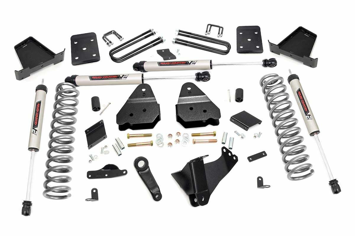 Fits Ford F-250 Super Duty 4WD (2015-2016) 4.5 Inch Lift Kit; No OVLD; V2; 53470