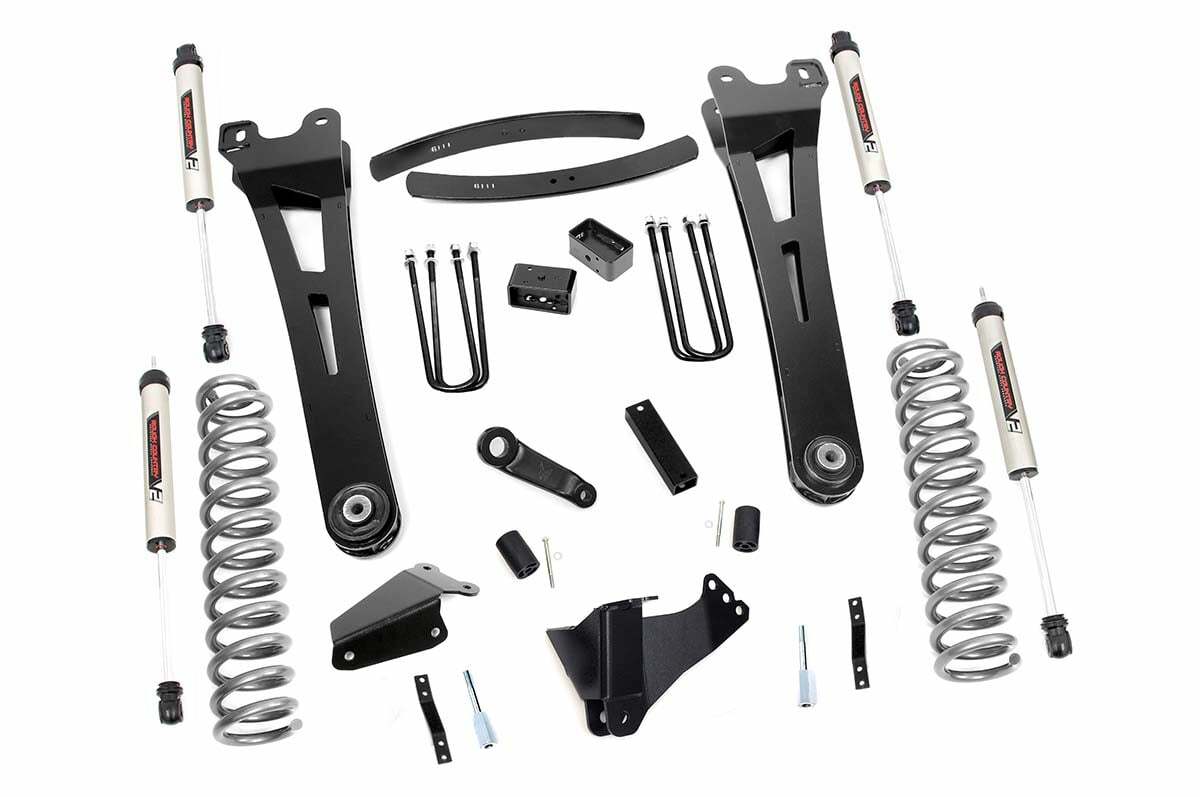 Fits Ford F-250/F-350 SD (05-07) 6" Lift Kit; Diesel; Radius Arm; V2; 53670