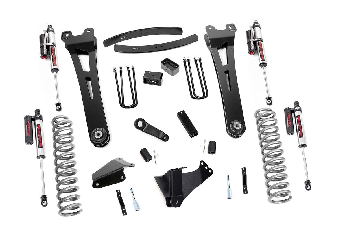 Fits Ford F-250/F-350 SD (05-07) 6" Lift Kit; Gas; Radius Arm; Vertex; 53750