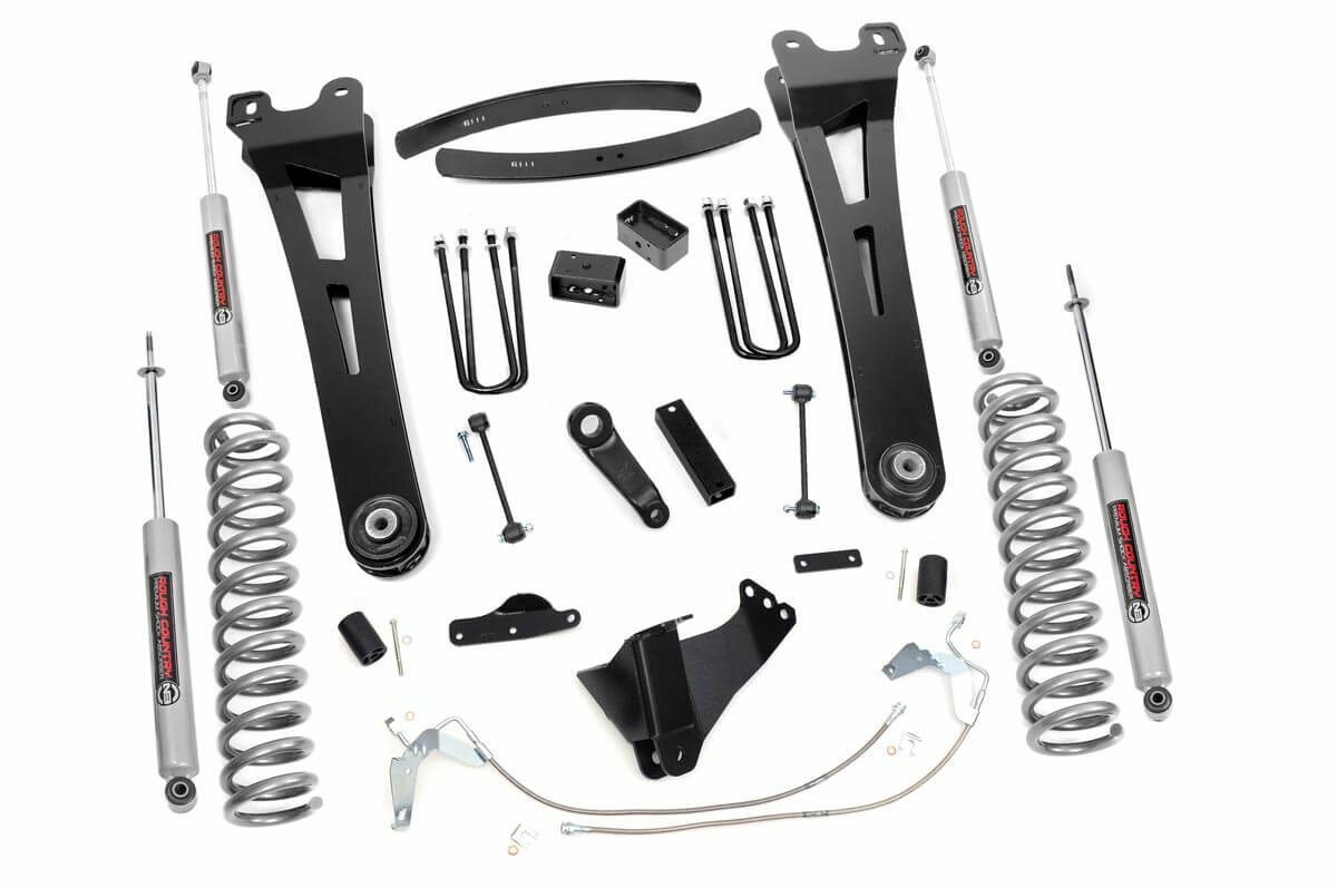 Fits Ford F-250/F-350 SD 4WD (08-10) 6" Lift Kit; Gas; Radius Arm; 539.2
