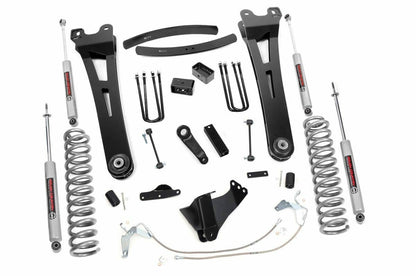 Fits Ford F-250/F-350 SD 4WD (08-10) 6" Lift Kit; Gas; Radius Arm; 539.2