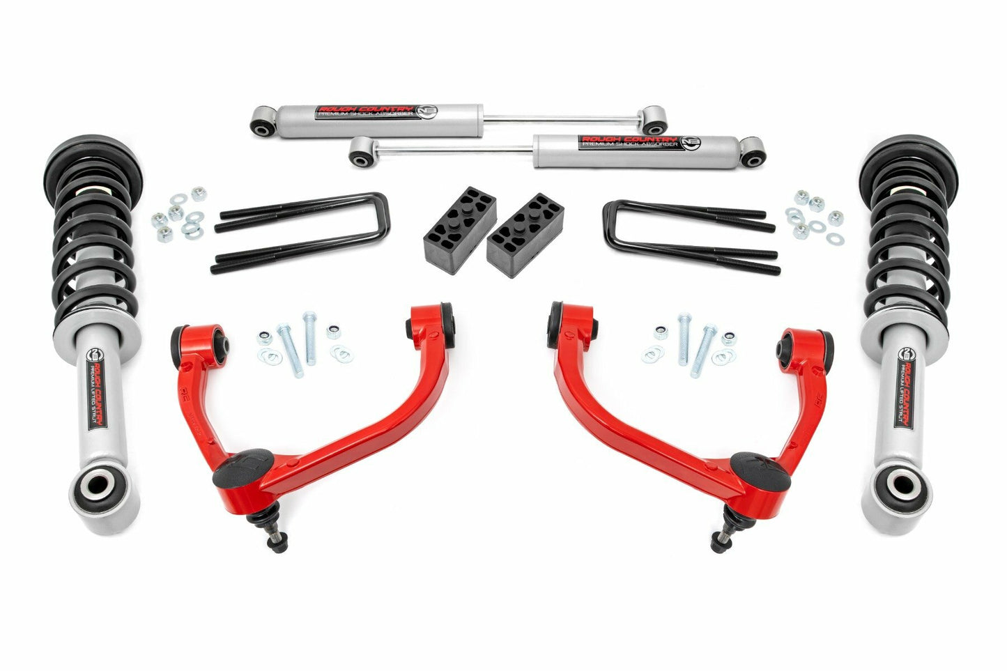 Fits Ford F-150 4WD (2009-2013) 3 Inch Lift Kit; N3 Struts; 54431RED
