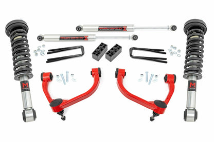 Fits Ford F-150 4WD (2009-2013) 3 Inch Lift Kit; M1 Struts; 54440RED