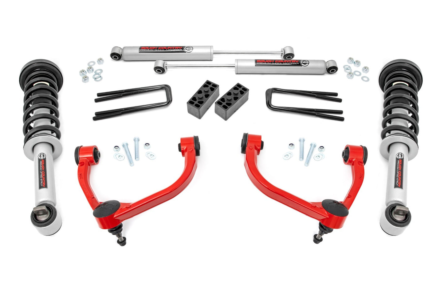 Fits Ford F-150 4WD (2014-2020) 3 Inch Lift Kit; N3 Struts; 54531RED