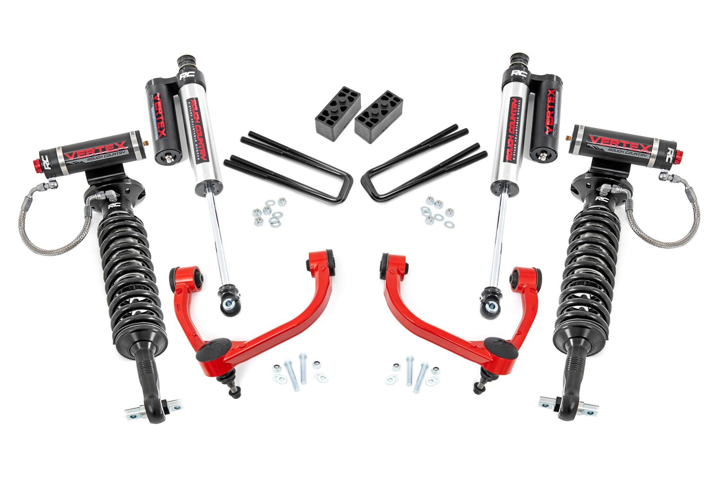 Fits Ford F-150 4WD (2014-2020) 3 Inch Lift Kit; Vertex; 54550RED