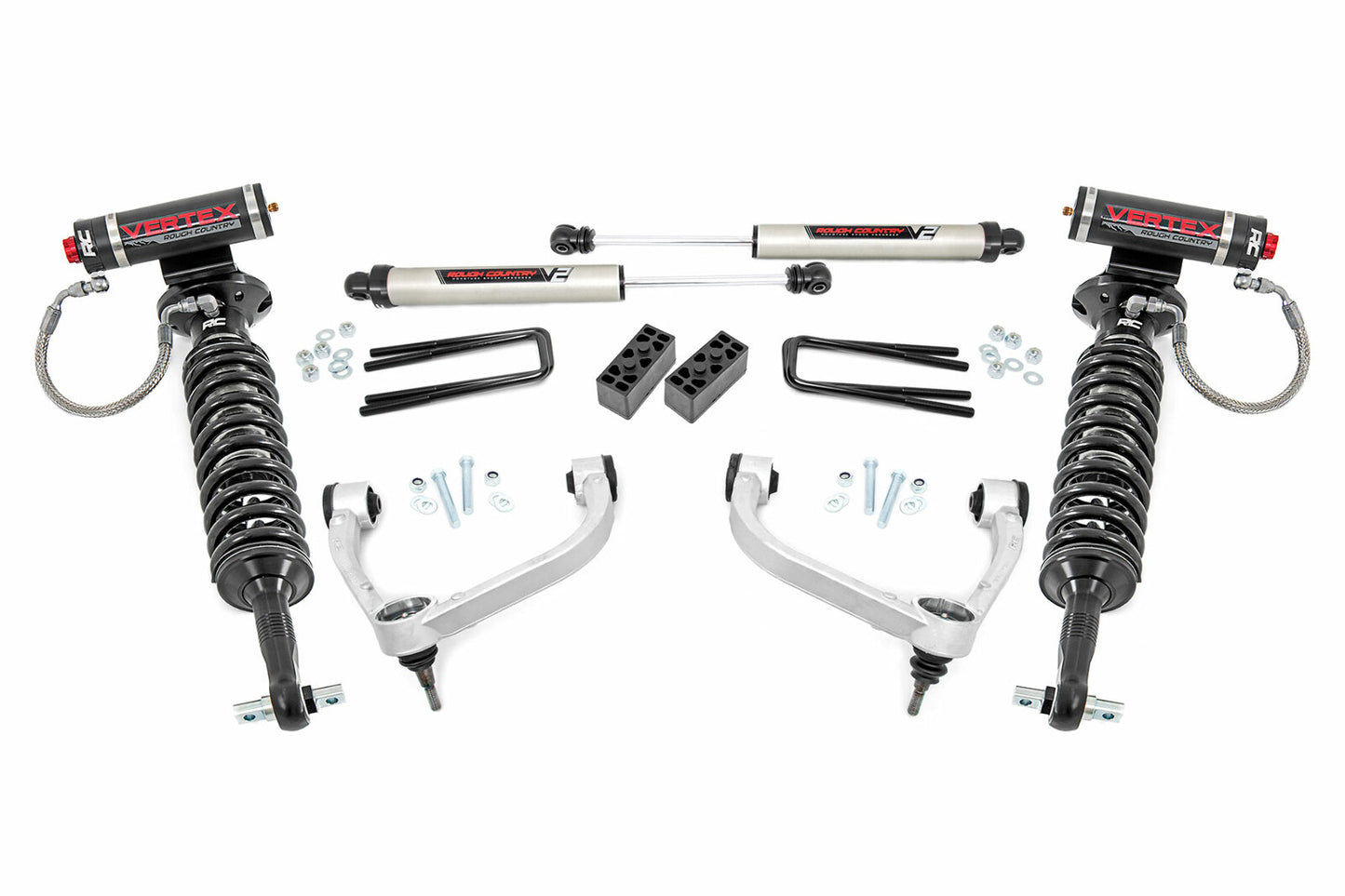 Fits Ford F-150 4WD (2014-2020) 3 Inch Lift Kit; UCAs; Vertex/V2; 54557
