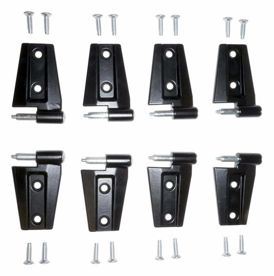 Crown Automotive - Steel Black Door Hinge Kit - 55395384K8