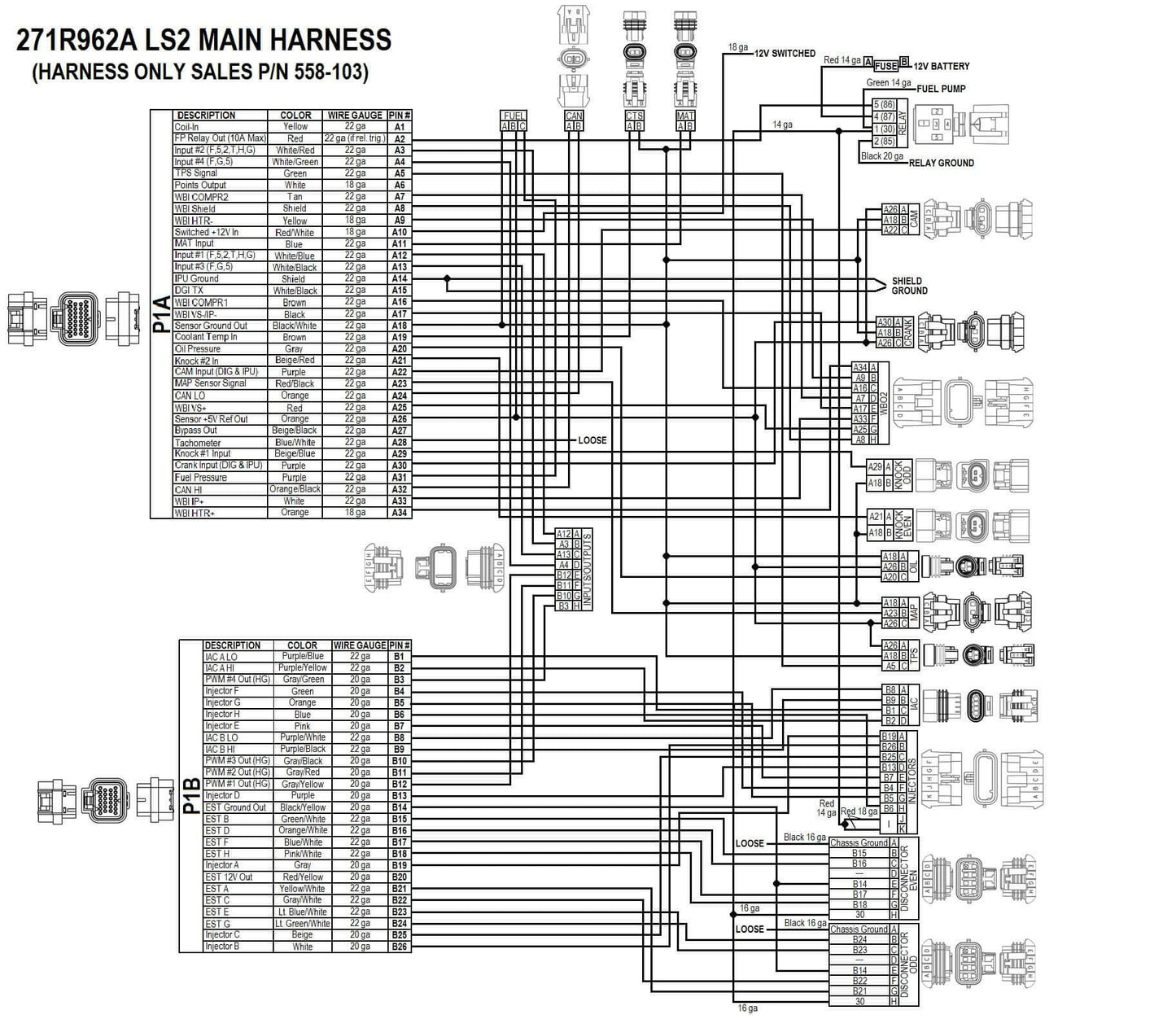 Holley EFI Systems Wiring Harnesses 558-103