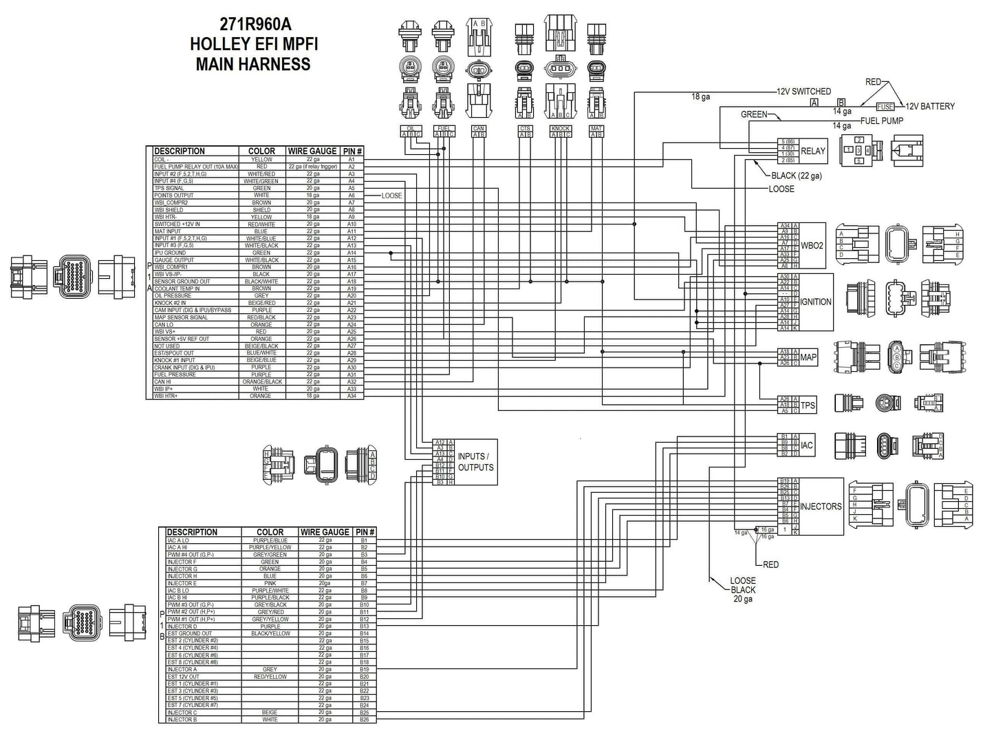Universal MPFI Main Harness - 558-104