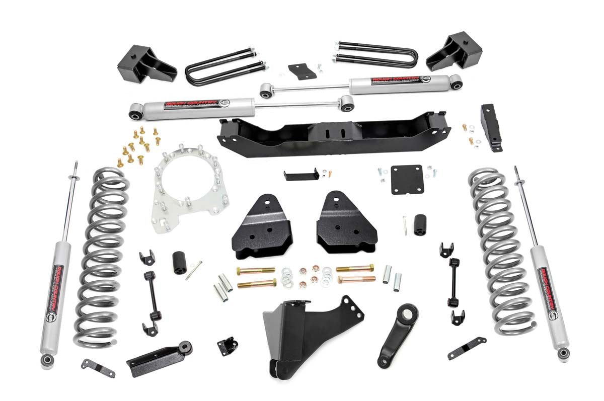 Fits Ford F-350 SD 4WD (2017-2022) 4.5" Lift Kit; Diesel; Dually; 55930