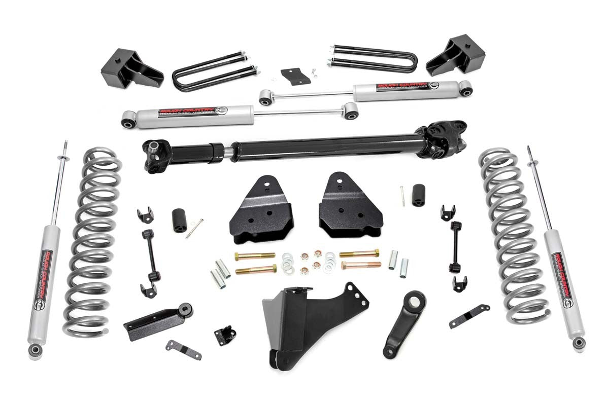 Fits Ford F-350 SD 4WD (17-22) 4.5" Lift Kit; DRW; FR Drive Shaft; 55931