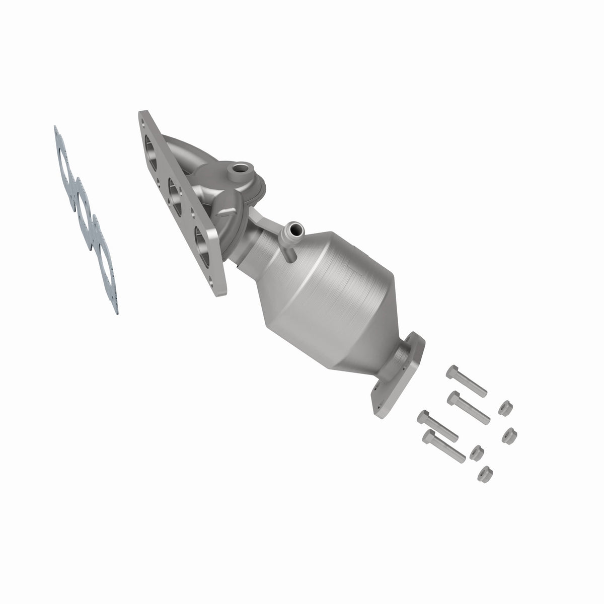 Catalytic Converter with Integrated Exhaust Manifold for HM Grade Federal / EPA Compliant Direct-Fit Manifold Catalytic