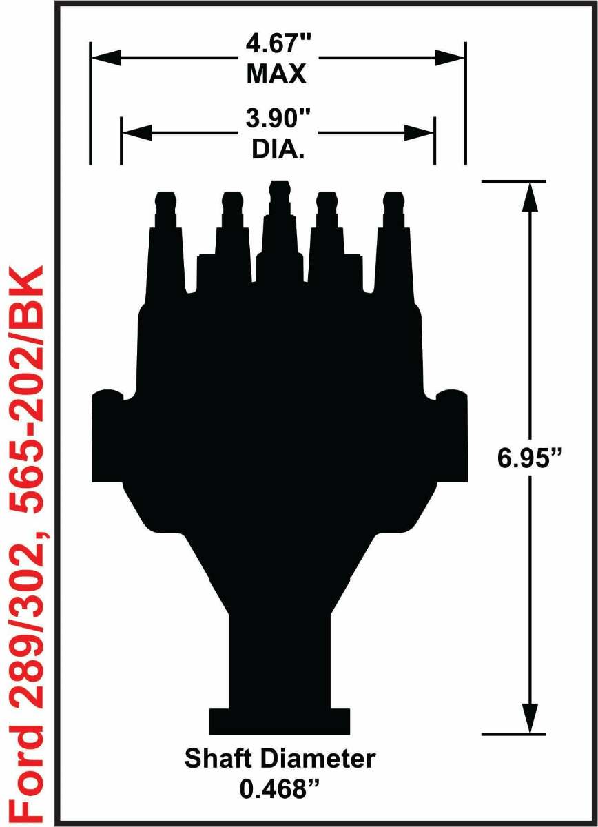 Holley EFI Dual Sync Ford 302 Distributor - 565-202BK