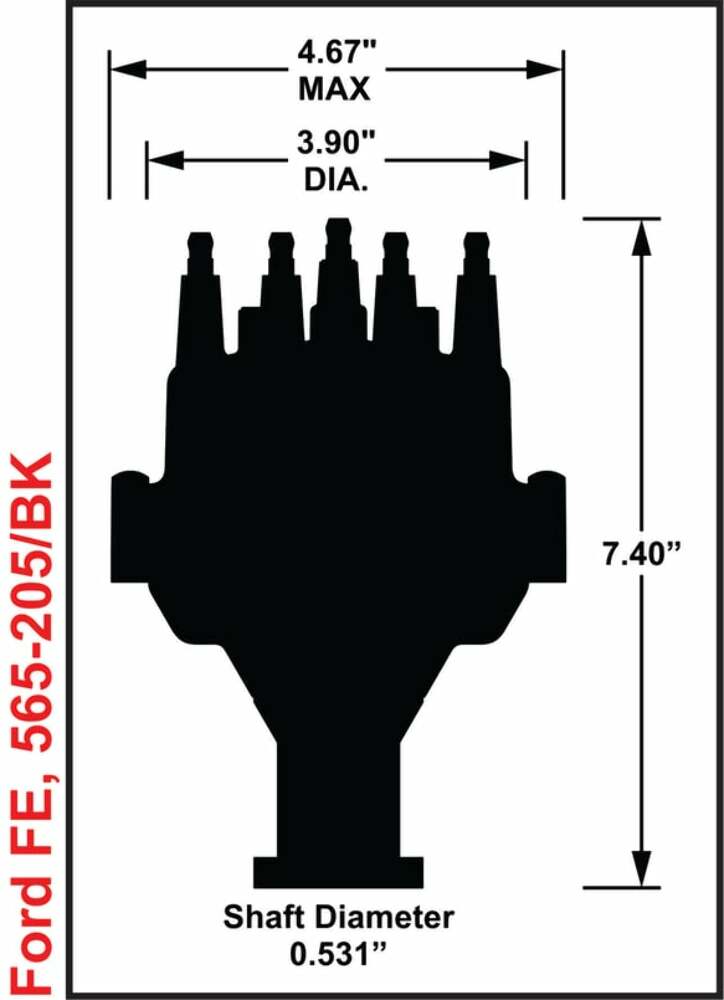Holley EFI Dual Sync Ford FE Distributor - 565-205