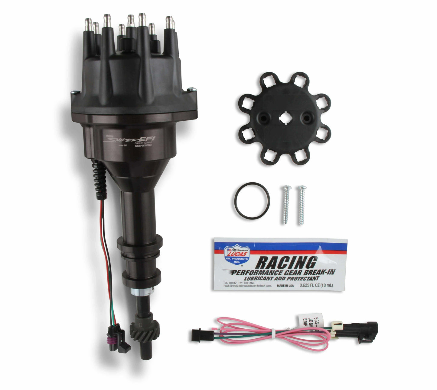 Holley 565-302BK Sniper EFI HyperSpark Distributor Ford 351W Hall Effect Crank T
