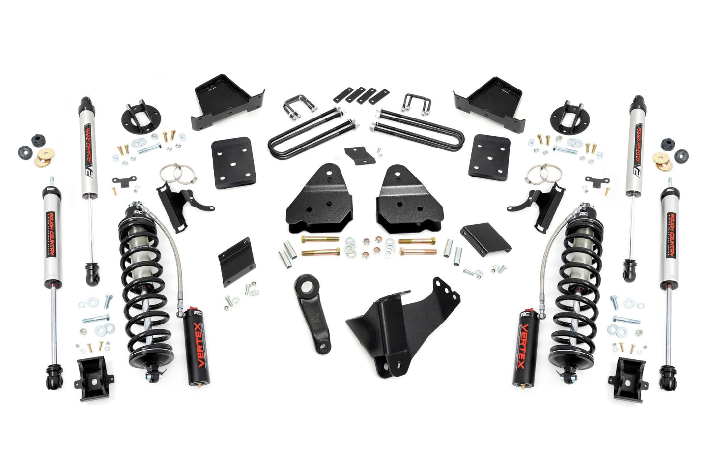 Fits Ford F-250 Super Duty 4WD (2015-2016) 4.5" Lift Kit; OVLD; C/O V2; 56758